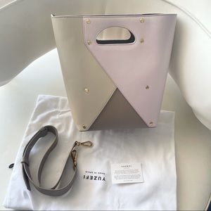 Yuzefi Pablo Color block textured-leather tote